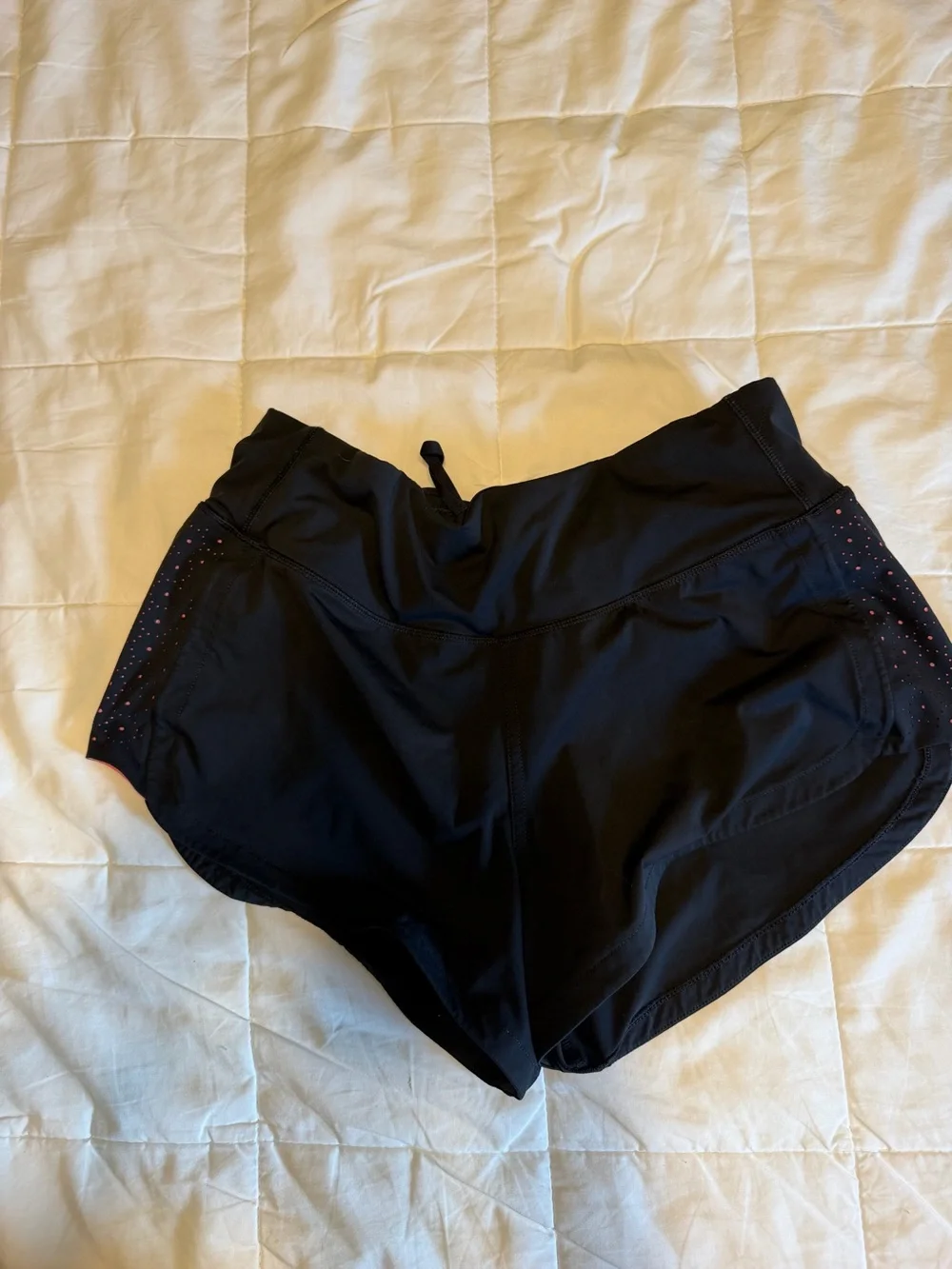 lululemon athletica Black Athletic Shorts with Reflective Detail